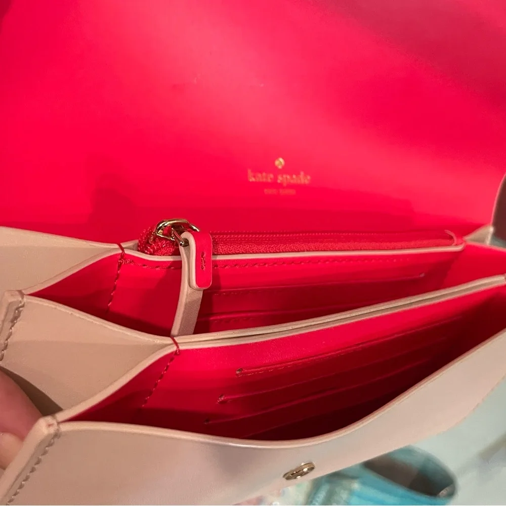 Elodie satchel/crossbody cream/hot pink - Picture 12 of 14